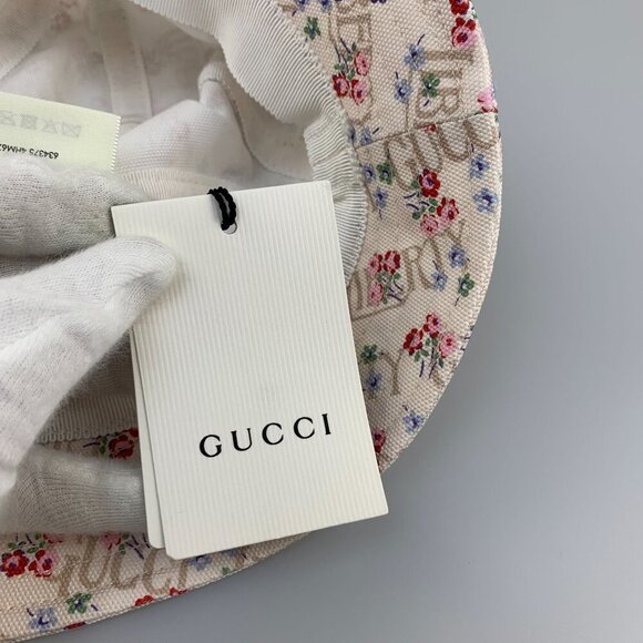 NWT Gucci Liberty London bucket hat In White Size L - Picture 14 of 15